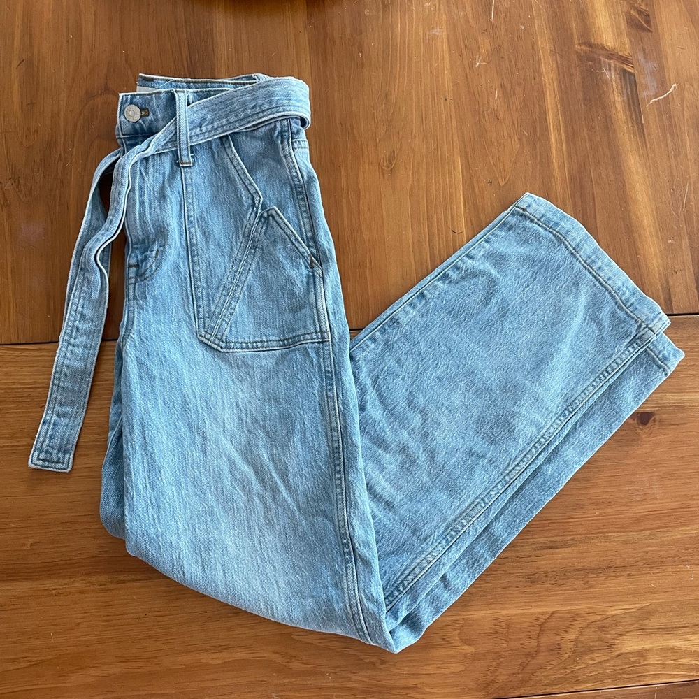 Madewell x Warm Wide Leg Jeans with Tie Belt
